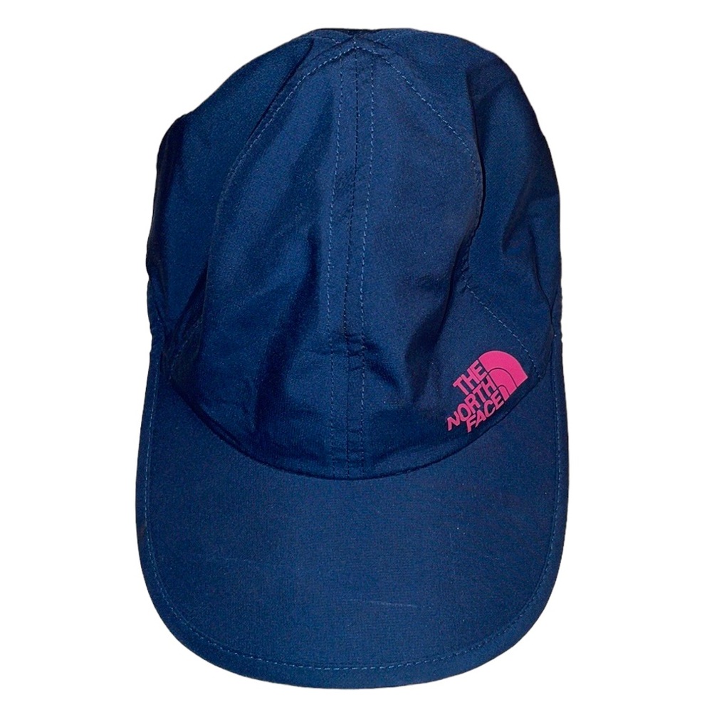 The North Face Youth/Junior Small Navy with pink Adjustable baseball hat, girls
